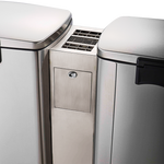 Stainless Steel Pedal Trash Can Large Wet And Dry Double Bucket With Lid Garbage Sorting Box 60 Liters Sand Silver Steel 【641*290*690 mm】