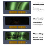 Electric Welding Foldable Mask, Solar Automatic Dimming Half Mask, Welder's Protective Welding Helmet, With 5 Piece Protective Films