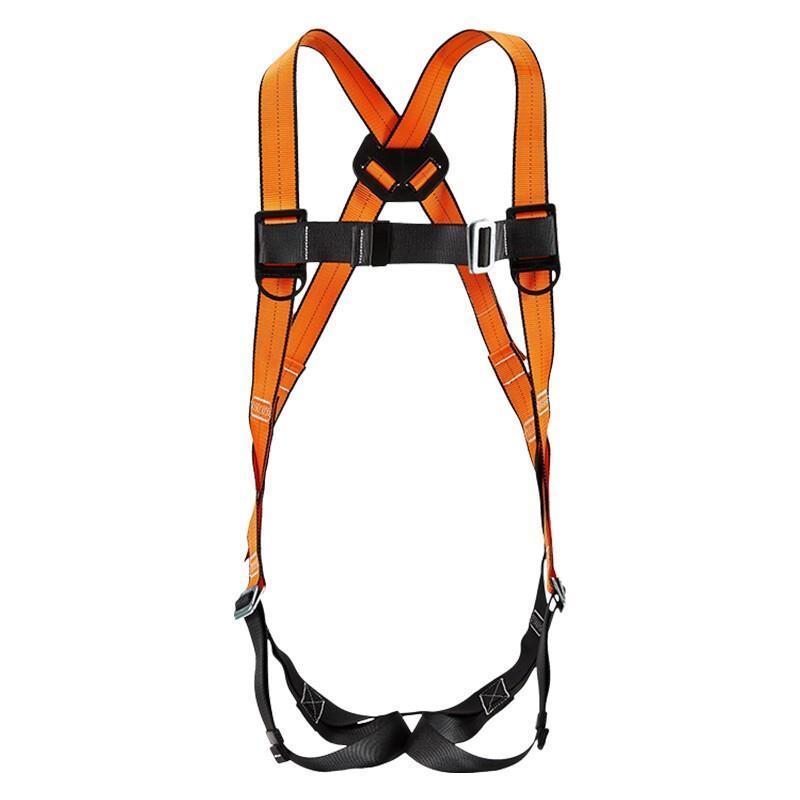 Orange Three-point Full Body Safety Belt, Aerial Work Fall Prevention Safety Rope, Site Fall Protection