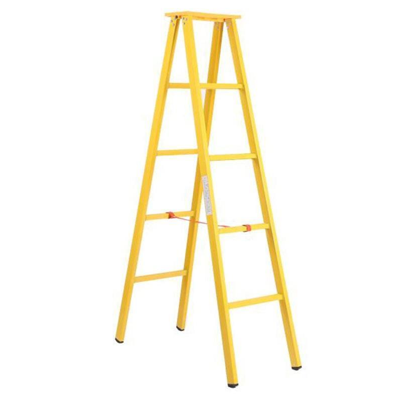 Safety Ladder Herringbone Ladder A-Type 2m Yellow FRP Material Non-slip