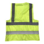 Yellow Reflective Vest Gray Two Horizontal And Two Vertical Reflective Strips Traffic Garden Sanitation Safety Suit Warning Function Construction Vest