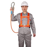 Safety Belt Aerial Work Safety Rope Half Body Belt Waist Protection Three Point Electrical Safety Belt Single Hook 3m And Buffer Bag