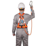 Safety Belt Aerial Work Safety Rope Half Body Belt Waist Protection Three Point Electrical Safety Belt Single Hook 3m And Buffer Bag