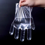 Disposable PE Thickened Gloves For Food Catering Beauty And Housework Transparent Plastic Hand Film 3 Bags ( 100 Pieces / Bags )