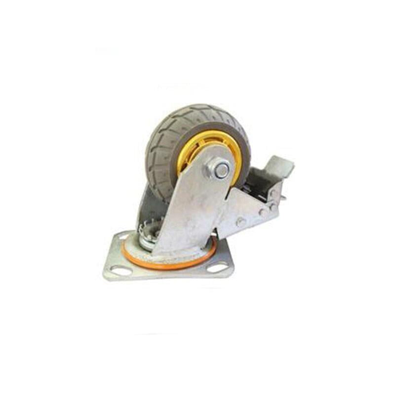 6 Inch Brake Wheel Wheelbarrow Caster Rubber Wheel Silent Wheel Directional Wheel Trailer Universal Wheel 1 Piece