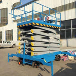 High Altitude Platform Mobile Hydraulic Lifting Work Vehicle Aluminum Alloy Two Mast High Altitude Elevator