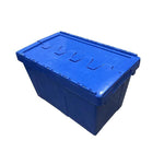 Inclined Plug Turnover Box With Cover Logistics Transfer Box Material Basket Inclined Plug Box Super Distribution Box Blue 560 * 390 * 250mm