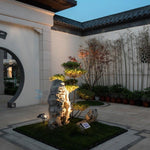 Solar Spotlight Tree Lamp Inserted Into The Ground Tree Lamp Landscape Courtyard Lamp Projection Lamp Outdoor Waterproof Garden Villa Courtyard Lamp