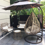 Outdoor Balcony Hanging Chair Household Basket Rattan Chair Indoor Lazy Simple Swing Hanging Chair (pillow)