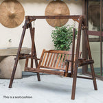 Outdoor Swing Chair Anti-corrosion Solid Wood Hanging Hammock Household Indoor And Outdoor Courtyard Villa Wooden Top Rocking Chair Lead Wooden Top (without Cushion)
