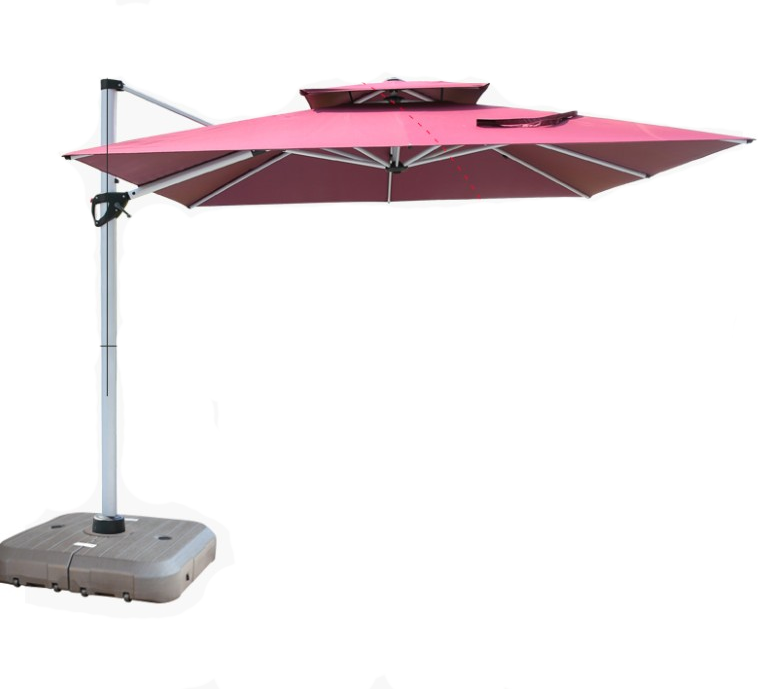 Outdoor Sunshade Umbrella Large Sun Roman Courtyard Terrace Garden Large Square Security Guard Post