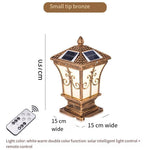 Solar Lamp Column Head Lamp Household Wall Lamp Outdoor Gate Lamp European Column Lamp Door Column Lamp Waterproof Wall Head Lamp Courtyard Lamp