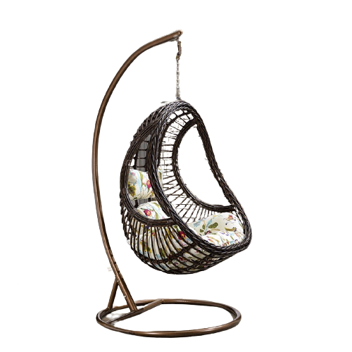 Hanging Basket Rattan Chair Bird's Nest Swing Indoor Adult Hammock Rocking Chair Courtyard Balcony Rocking Chair Singl Orchid Chair Classic Brown