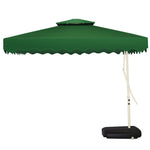 2.2m Square Sunshade Outdoor Sunshade Umbrella Outdoor Banana Umbrella Folding Umbrella Security Post Sun Umbrella Green And Light Rain Proof And Cross