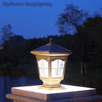 Outdoor Waterproof European Style Landscape Lamp Courtyard Layout Decoration Solar Rechargeable Battery Induction LED Lamp Column Head Lamp