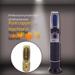 58-90% Honey Concentration Meter Refractometer Optical Honey Densitometer Honey Moisture Content Detection Meter (Including Calibration Oil )