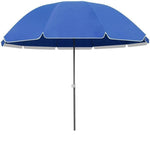 2m Red Outdoor Sunshade Umbrella Sun Umbrella Super Large Folding Commercial Stall Round Umbrella Thickened Large Courtyard Beach Umbrella Single-layer Oxford Cloth Three-layer Skeleton