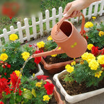 Gardening Tools Simple Flower And Grass Watering Pot Resin Plastic Watering Pot Large Capacity Gardening Watering Pot Alice Brown No Nozzle 1.5L