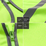 Reflective Vest Zipper Reflective Vest Fluorescent Yellow Green Car Traffic Safety Warning Vest 4 Reflective Strips Environmental Sanitation Construction Duty Riding Safety Suit Fluorescent Color