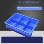6 Pieces Plastic Hardware Box Parts Box Fixed Compartment Box Classified Storage Box Separated Turnover Box Screw Accessories Toolbox Long 6 Grids Blue (360 * 250 * 140)