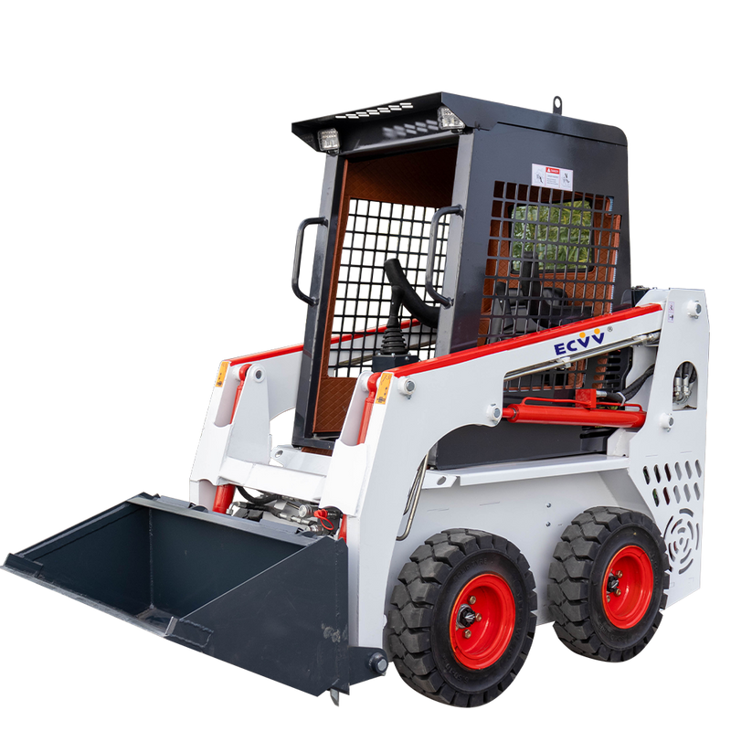 ECVV Wheeled Skid Steer Loader— High-Torque Wheel Drive, Universal Attachments, Cab Comfort, Hydraulic Flow Control, Fast Maintenance, Urban Construction, Landscaping, Snow Removal