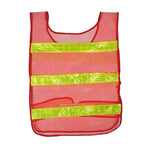 Orange Net Reflective Vest Traffic Warning Riding Sanitation Road Administration Protection Reflective Vest Yellow Reflective Strip First Three Last Three From 10 Pieces