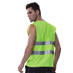 High Visibility Safety Vest With 2 Reflective Strips Construction Work Uniform Securities Clothing Reflective Vest