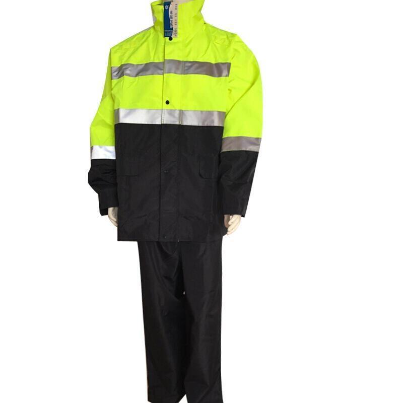 Navy L Reflective Raincoat Suit Railway Raincoat Split Suit