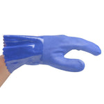 Oil Resistant Gloves Thickened Wear Resistant Acid And Alkali Resistant PVC Industrial Machinery Maintenance Protective Gloves 5 Pairs / Pack