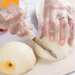 Disposable PE Film Gloves Transparent Dining Table Picnic Lobster Gloves One Size 100 pieces / Bag