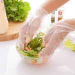Disposable PE Film Gloves Transparent Dining Table Picnic Lobster Gloves One Size 100 pieces / Bag