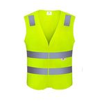 Body Protection Safety Vests Two horizontal Four Point Traffic Car Warning Sanitation Construction Velcro Fluorescent Yellow