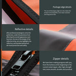 Reflective Vest Zipper Multi Pocket Reflective Vest Fluorescent Orange Car Traffic Safety Warning Vest Reflective Strips Environmental Sanitation Construction Duty Riding Safety Suit