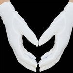 12 Pairs / Pack Yarn Gloves White Ceremonial Gloves White Cotton Gloves