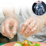 Disposable Food PE Gloves Cosmetic And Sanitary Film Catering And Barbecue Gloves 100 Pieces / Bag Transparent Average Size