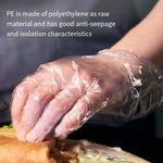 Disposable Food PE Gloves Cosmetic And Sanitary Film Catering And Barbecue Gloves 100 Pieces / Bag Transparent Average Size