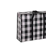 Woven Bag Moving Bag Thickened Oxford Cloth Luggage Packing Bag Waterproof Storage Snake Skin Bag 70 * 50 * 24 cm Black Square 10 Packs