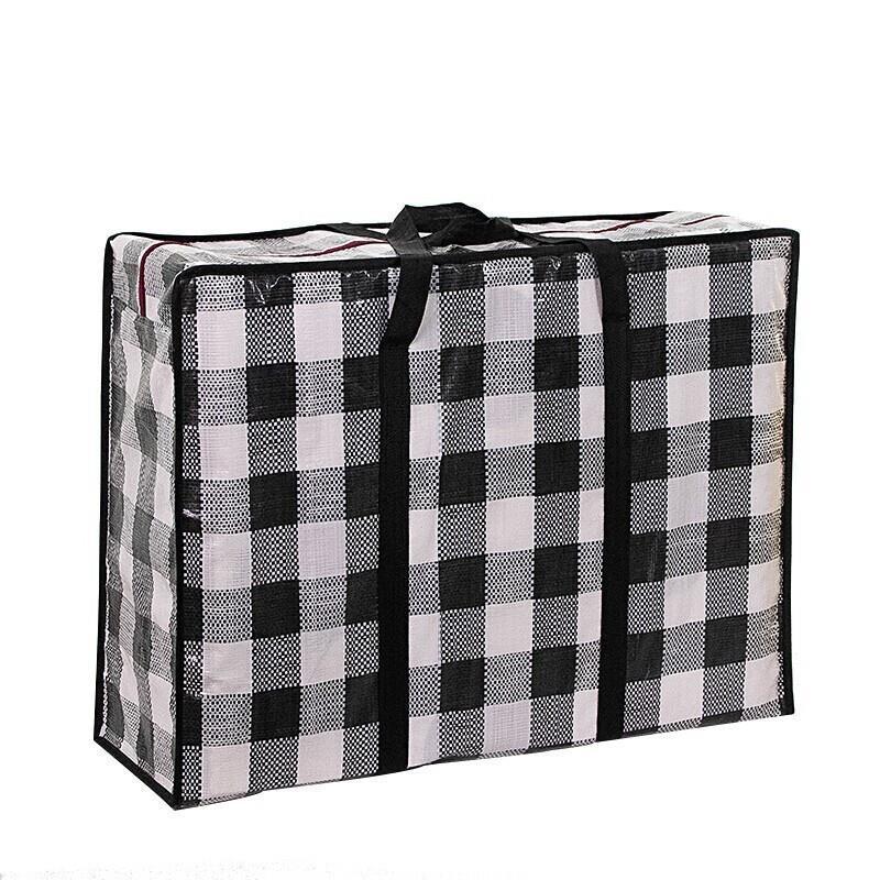 Woven Bag Moving Bag Thickened Oxford Cloth Luggage Packing Bag Waterproof Storage Snake Skin Bag 50 * 32 * 24 cm Black Square 10 Packs