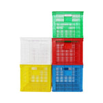 Large Square Plastic Basket Turnover Basket Factory Plastic Frame Turnover Box Express Basket  Outside 800 * 570 * 510 (blue)