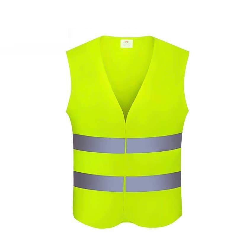 Velcro Personal Protection Safety Vests 2 Reflective Strips Breathable Mesh Fabric Reflective Vests for Walking Riding Running Night Work