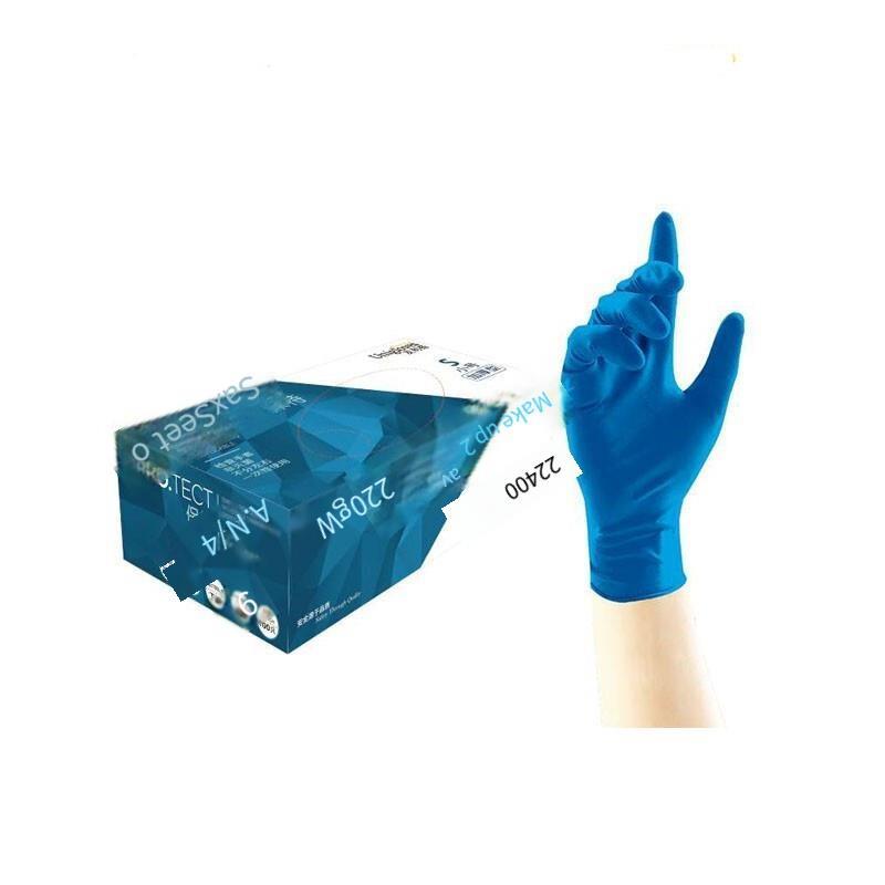 Size L*1000 Pieces/Box Gloves Disposable Nitrile Blue Gloves 4.6g Food Workshop Oil And Water Resistant Gloves