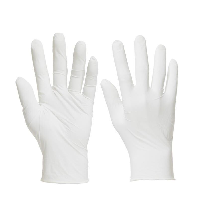 Disposable Nitrile Gloves (100 Pieces) Thin Waterproof Antiskid And Oil Resistant Laboratory Industrial Cleaning Gloves S White