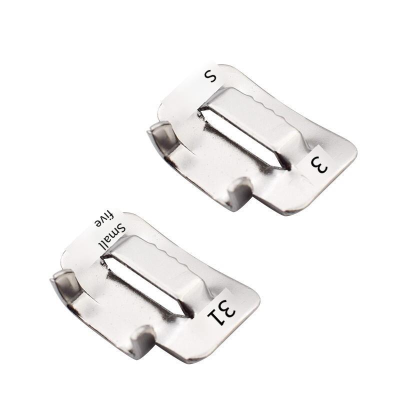 304 Stainless Steel Tape Buckle 12.7 * 1.2 mm ( Suitable For Wide 8-12.7 mm Tape) Tape Binding Buckle 100 Pieces