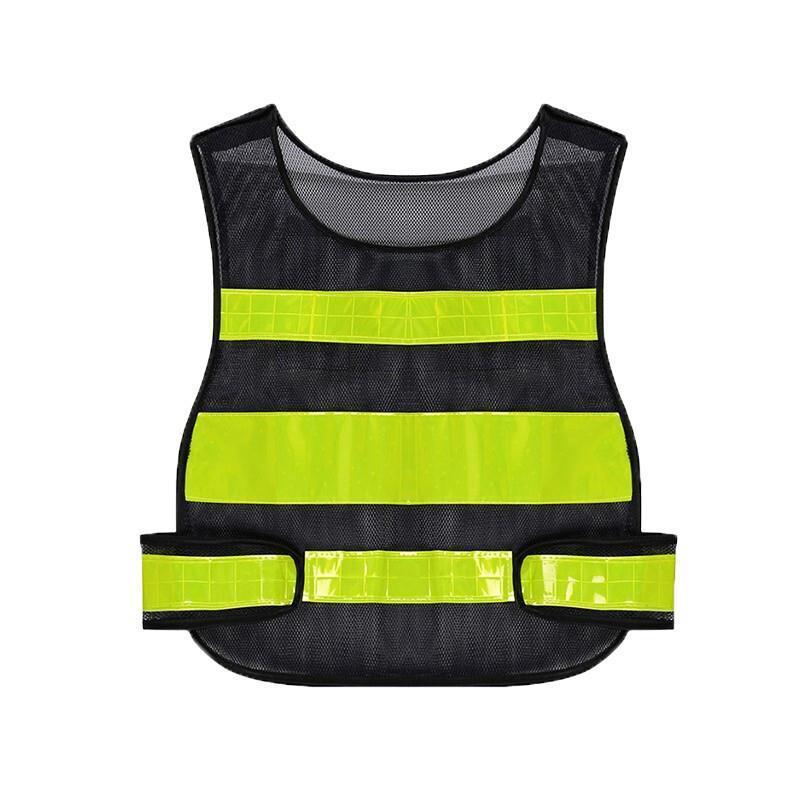 Reflective Mesh Vest Traffic Safety Warning Safety Suit Construction Environmental Sanitation Reflective Vest Mesh Standard Black