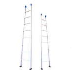 2.5m Straight Ladder Single Side Ladder Multi Function Family Ladder Engineering Ladder Bamboo Ladder Small Ladder Thickened Aluminum Alloy Single Ladder Service Height