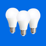 12W LED Bulbs 50pcs Pack Energy Saving Lights Plastic Coated Aluminum Bulb E27 Lamp Base White Light 6500k (50 Pack)