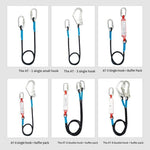 Safety Belt Electrician Construction Scaffolder Site Connecting Rope Safety Rope Safety Rope Limit Rope Double Small Hook 3m Buffer Bag