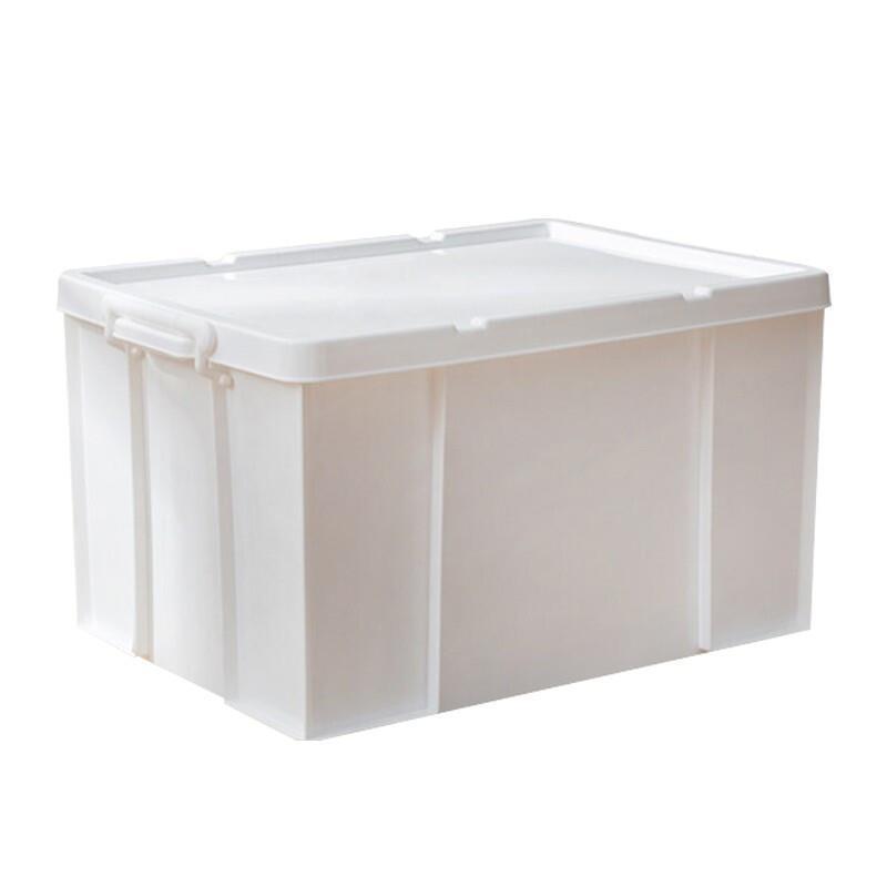 New Right Angle Storage Box White Finishing Box Multi Pai Thickened Plastic Storage Box Extra Large Right Angle Industrial Wind Milk White Medium (1 Piece)