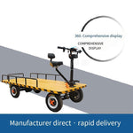 Handling Equipment Electric Four Wheeled Flatbed Truck 1 * 2m, Load 1t