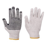 12 Pairs / Dozen Labor Protection Gloves Cotton Thread Gloves Site Work Hardware Maintenance Dipping Anti-Slip Wear Gloves
